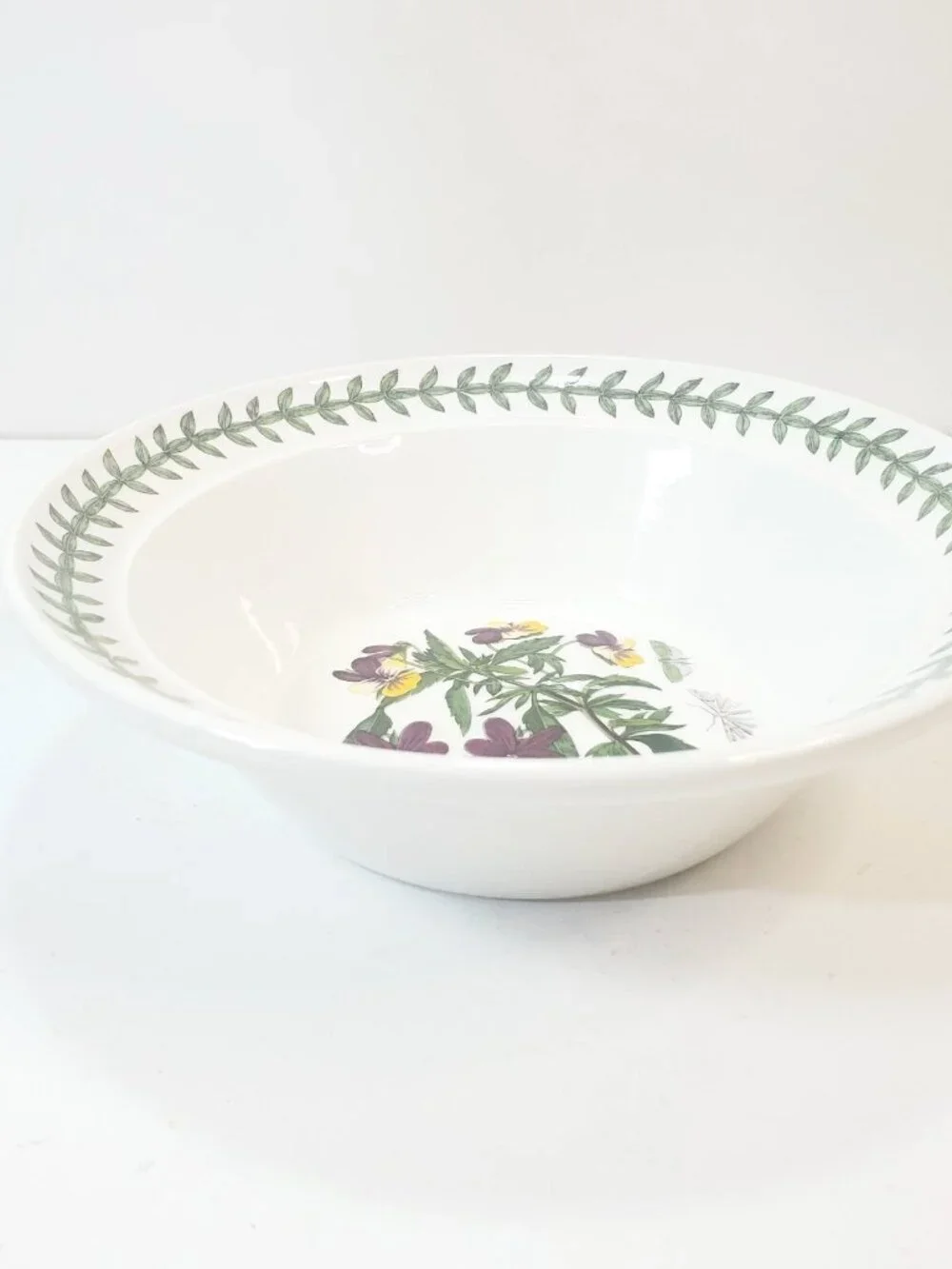 Vtg 1972 Portmeirion Botanic Garden Viola Tricolor Chamaedrys Soup Cereal Bowl